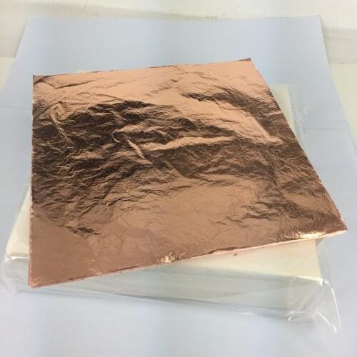 100 sheets 16 X 16cm genuine copper leaf foil red copper leaf Luxurious free shipping