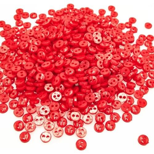 6mm 100PCs/lot Resin Sewing Mini Button Scrapbooking Heart Mixed 2 Holes Costura Botones bottoni botoes