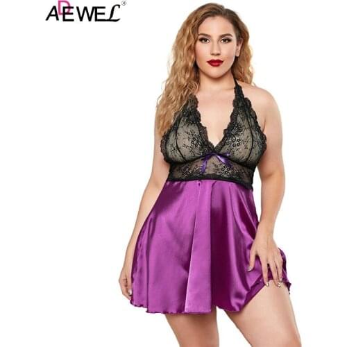 Женские атласные ночные сорочки ADEWEL China At AliExpress