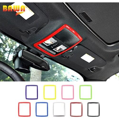BAWA Car Reading Light Decoration Cover Stickers For Dodge Challenger 2015+ Center Console Panel ABS Stickers