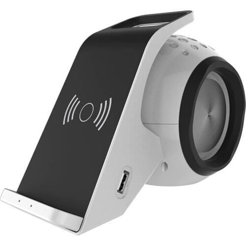 Bluetooth Speakers with Fast Wireless Charger Phone Stand Holder 10W Deep Bass Stereo Subwoofer Loudspeaker Hifi Music Box