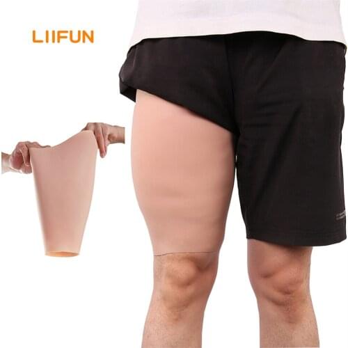 Liifun Artificial Silicone Beautiful Legs Sets Enhancement Suit Covering Scars Posture Corrector Pad for Crossdresser