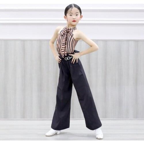 Latin Practice Wear Girls Summer Clothes Dancer Outfit Ballroom Clothing Stage Costume Designer Clothes Tap Dancewear DL7677