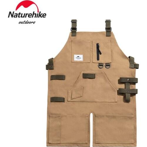 Naturehike Outdoor Camping Apron Storage Apron Breathable Picnic Barbecue Overalls Adjustable Strap Wear-resistant And Dirt-resi