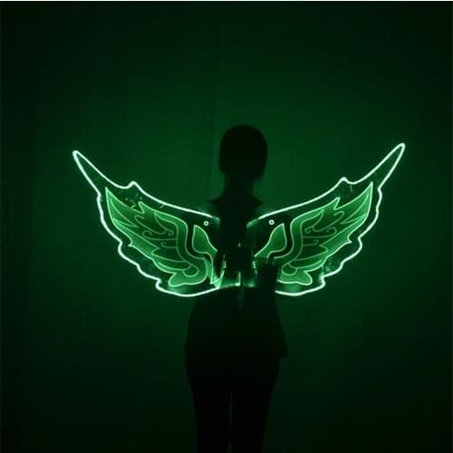 P02 Club model perform wears led light wings RGB colorful butterfly backplane dj luminous led costumes stage dance wings party