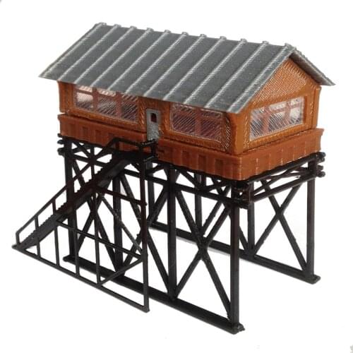 Railway Model Scene N Ratio 1:160 Overhead Signal Tower Signal Room Applicable 1:144