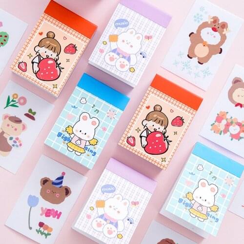 50Sheets/Pack Cute Cartoon Animals Stickers Note DIY Scrapbooking Diary Decorative Materials School Stationary Office Supplies