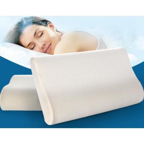 Natural latex pillows memory pillow slow rebound cervical pillow rectangular white pillow