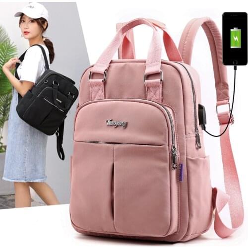 New Fashion Women Large Capacity Backpack Nylon Waterproof Female Laptop Bagpack School Bag For Teenage Girls Travel Mochila Bag