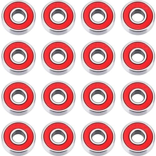 Novel-16Pcs 608RS Bearing ABEC9 Skateboard Bearings Chrome Steel Ball for Ongboards Inline Skates 8X22X7mm
