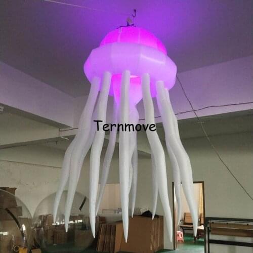 Lighting Jellyfish for Club and Concert Attractive Pendent Led Balloons Inflatable Jellyfish with Light for Party wedding