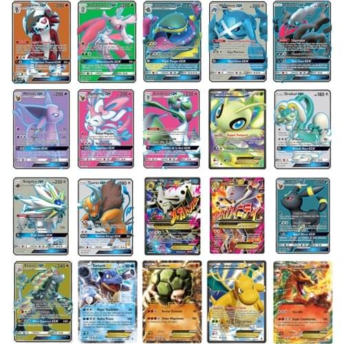Pokemon French Card GX MEGA Shining Cards TAKARA TOMY Game Battle Carte Trading Cards Game Children Toy