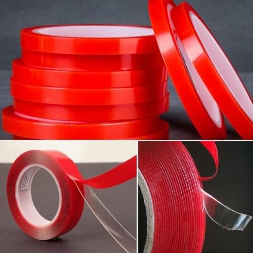 6mm x 3meter Silicone Red Double Sided Adhesive Tape Sticker High Strength Acrylic For Phone LCD Scree