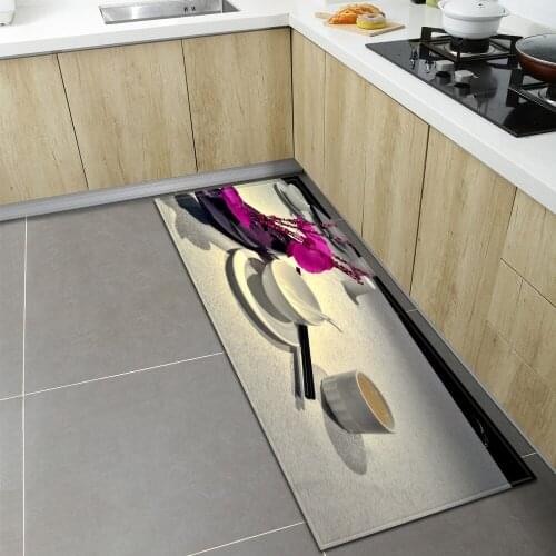 Modern Kitchen Mat Entrance Doormat Bedroom Bedside Floor Decoration Carpets Home Balcony Hallway Bathroom Anti-Slip Long Rug