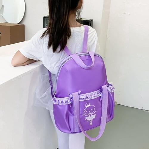 Ballerina Girl Bag Shoulder Ballet Dance Handbags Girls Ballet Sports Dance Backpacks Embroidered Gym Bags For Children