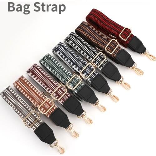 Striped Style Bag Shoulder Strap Decompression Strap Womens Shoulder Bag Strap Chain Accessories Adjustable Bag Strap