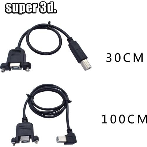 USB 2.0 A Male to USB B Male Type B BM Right Angle Printer scanner 90 degree cable 30cm 100cm BM Angled extension Cable