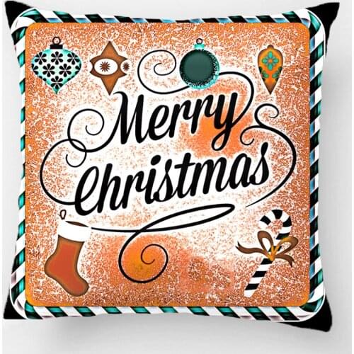 Merry Candy Christmas Throw Pillow Case Decorative Cushion Cover Pillowcase Customize Gift High-Quality By Lvsure For Sofa Seat