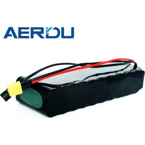 AERDU 36V 7Ah 450W 10S2P 18650 Li-ion Mallest External Battery Pack Support Ebike Scooter Unicycle Electric Moped 3500mAh Cells