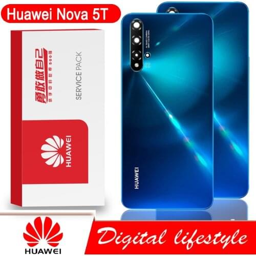 Original Back Housing Replacement for Huawei Nova 5T Back Cover Battery Glass with For Huawei Nova 5t Battery Cover