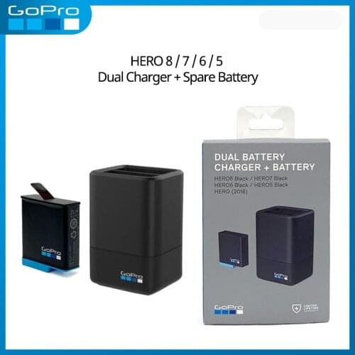 GoPro Dual Battery Charger + Battery HERO8 Black / HERO7 Black / HERO6 Black Official GoPro Accessory