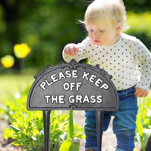 Garden Warning Sign 1PC Easy Mounting Plant Marker Ground Plug Plaque Cast Yard Sign Letters Farm Warning Sign