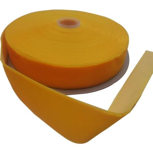 25MM X 25Yards Nylon Yellow Golden Velvet Ribbon Single Face for Handmade Gift Bouquet Wrapping Home Party Decoration Christmas