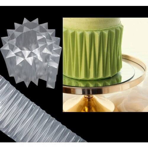 3D Tringle Pattern Cake Stencil Plastic Lace Cake Boder Stencils Template DIY Chocolate Mousse Mold Cake Decorating ToolBakeware