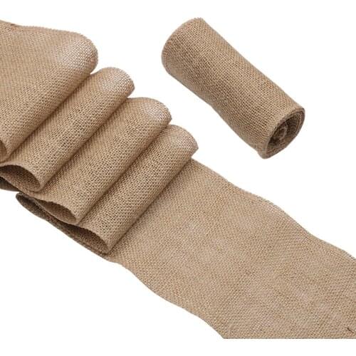 6pcs 6x94 inch Burlap Chair Bow Sashes Burlap Ribbon Table Decoration for Home Party Wedding Banquet Dinner Decor Chair Cover