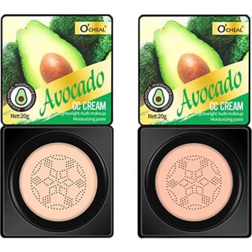 Avocado Nude Makeup BB Air Cushion Mushroom Head Puff Oil-control Moisturizer Makeup Segregation Frost Concealer Foundation Care