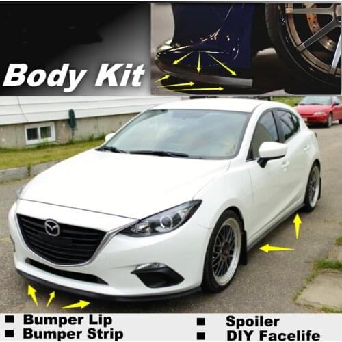 NOVOVISU For Mazda 3 For Mazda3 M3 Axela BK BL BM Bumper Lip / Front Spoiler Deflector For Car View Tuning / Body Kit / Strip
