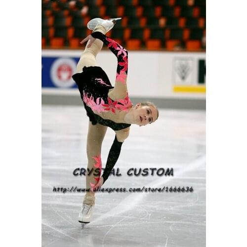 Ice Figure Skating Dresses For Girls Graceful New Brand Kids Competition Figure Skating Dress Custom DR3985