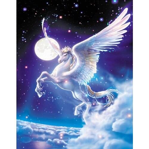 Diy Diamond Painting Animal Pegasus Cute Puppy Cross Stitch Wall Sticker Embroidery Resin Square Diamond Mosaic Needlework