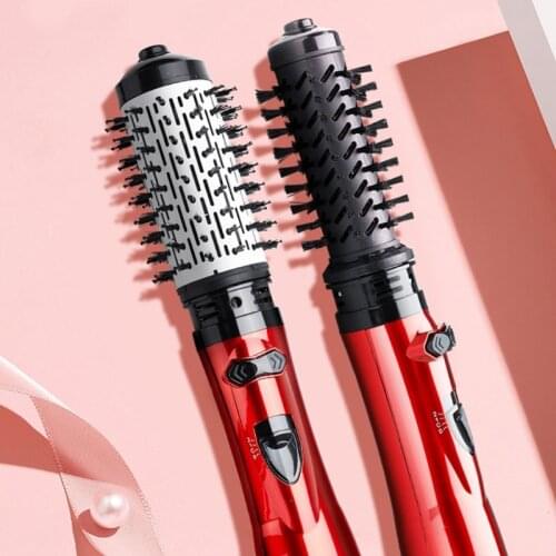 Hair Dryer Brush, Hot Air Hair Brush Comb, 2 in 1 Hot Air Brush Salon Negative Ionic Blow Dryer Straightener & Curler