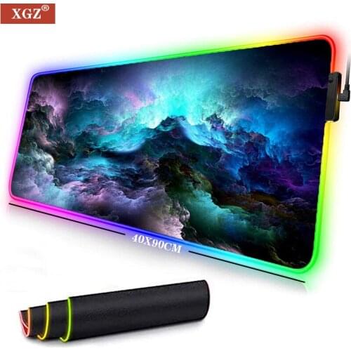 Starry Sky RGB Game Computer Game Player Mouse Pad Large Game Rubber Non-slip Mouse Pad Big Muse Pad PC Laptop Keyboard Desk Pad