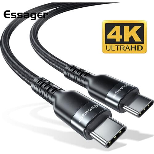 Essager USB Type C to USB-C Extension Cable For Macbook Huawei Mate 20 Pro Samsung S20 S10 USBC to Type-C Extender Converter