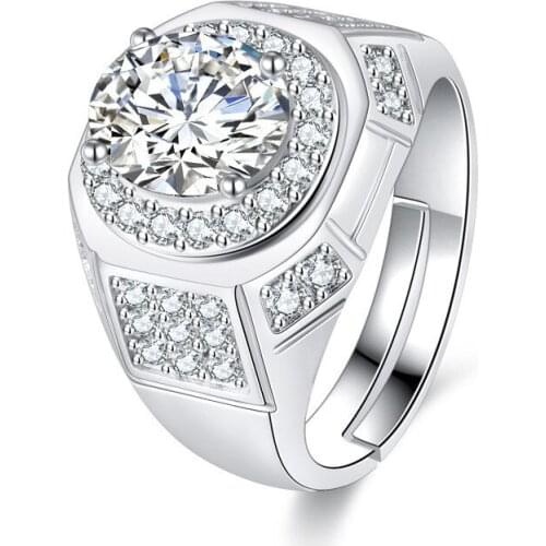 23 Styles Men Rings Adjustable Wedding Party Finger Ring For Men Fashion Open Ring Jewelry Gift Cubic Zirconia Hot Trendy Rings