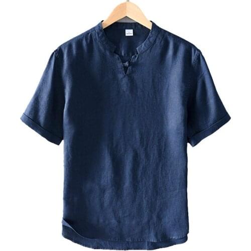 M.T.WOLFCHILD Mens Linen Shirts