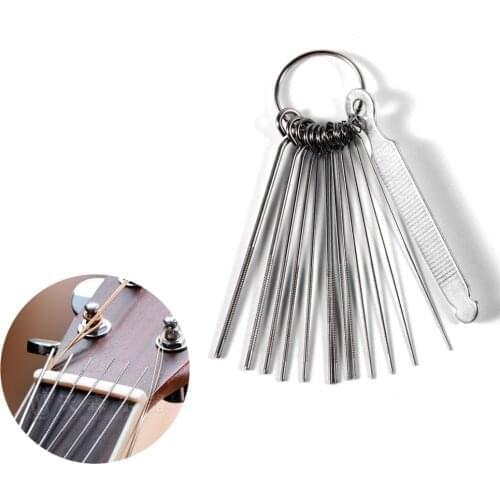Portable Size DIY Guitar Repair Tools Guitar Nut Slotting File Saw Rods Slot Filing Set Luthier Replacement Accessory