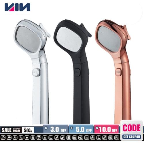 4 Model Pressurized Shower Head Black Rainfall High Pressure Bath Fixture Handheld Home Bathroom Hotel Showerhead