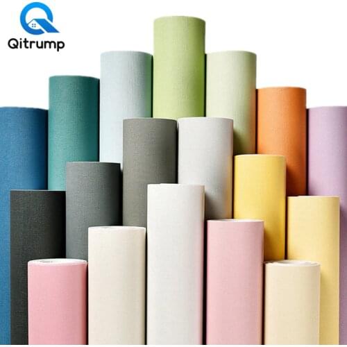 Solid Color Matte Wallpaper Waterproof Self adhesive Vinyl Contact Paper for Living Room Kids Bedroom Dormitory Home Improvement