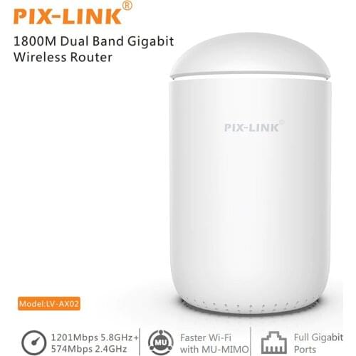 PIXLINK WiFi 6 Router-AX1800 Wi-Fi Easy Router 1800Mbps Gigabit Router Dual Band OFDMA MU-MIMO Beamforming Smart Connect