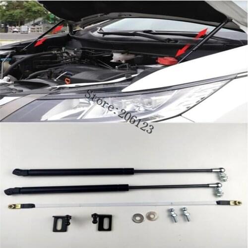 2pcs Black Car Front Hood Gas Struts Lift Support Springs Shocks Damper Steel Fit For Honda Odyssey 2015 2016 2017 2018 2019