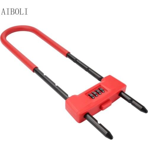 Extended 4-digit U-shaped Code Lock Shop Glass Door Double Door Lock Bicycle Motorcycle Code Lock Padlock