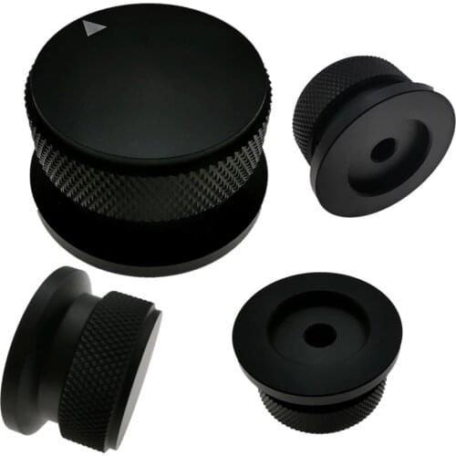 Aluminium Alloy Potentiometer Knobs Audio Amplifier Adjusting Knob 34 X 20mm - Black