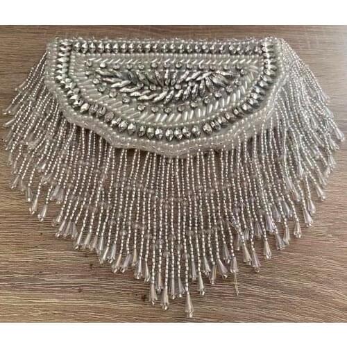 La Belleza handmade silver applique wedding/bridal patch accesories by pair