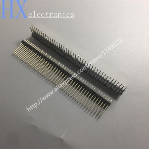 Free shipping 5PCS 2X40 Double row MALE 2.54MM PITCH 13/15/17/19MM LONG PIN Header connector Strip