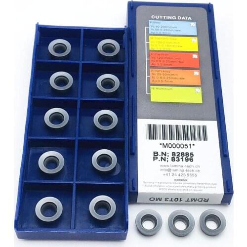 Turning insert RDMT10T3 MO LT30 milling carbide insert metal CNC lathe milling cutter RDMT 10T3 cutting tool