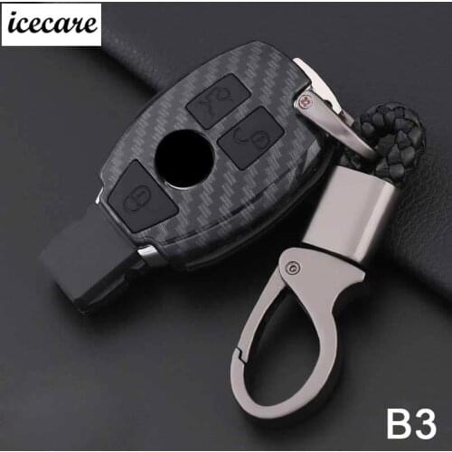Carbon Fiber+Silicone Car Key Case for Mercedes amg w124 w212 w210 gla w177 w204 amg for mercedes key cover accessories