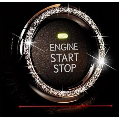 Universal Aluminium Alloy Car-styling Start Stop Button Ignition Key decoration Ring sticker case for any car ,auto accessories